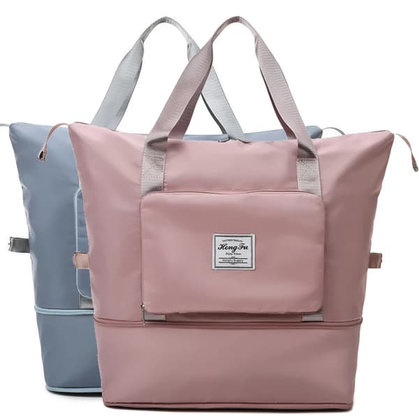 Sammenfoldelig Stor Kapacitet Opbevaring Foldetaske Rejsetasker light purple 41*22*40cm