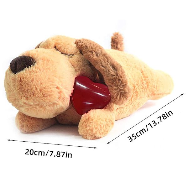 Hvalpe adfærdstræningslegetøj Plys kæledyr Komfortabel Snuggle brown dog