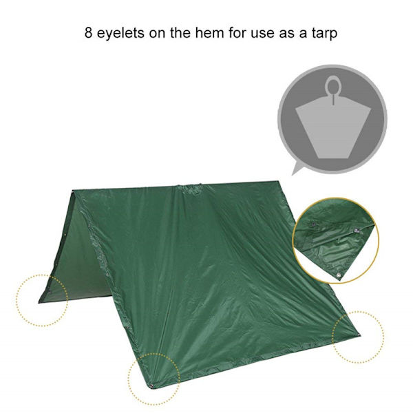 Multifunktionel militær vandtæt regnfrakke udendørs army green 140*200cm