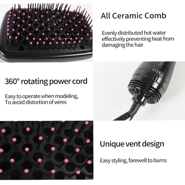 Air Flow Dryer Brush Professional black 38*10*8.5cm
