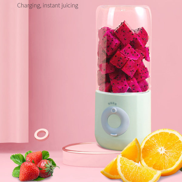 500 ml Elektrisk Mini Juicer Smoothie Blender Cup Sex Blad USB pink 7*7*19.5cm