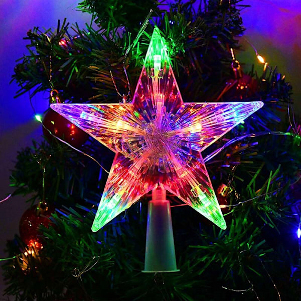 16/23 cm julgranstjärna nattlampa colorful 16cm