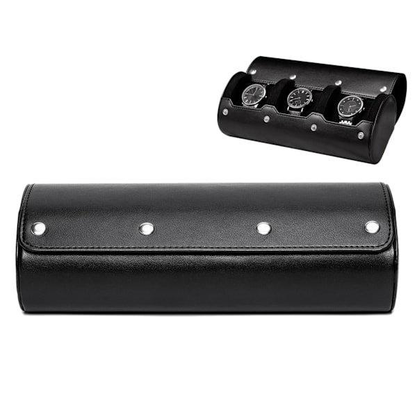 Urkasse Ko læder rejsehåndled smykker opbevaring black 24.5×10.2×7.3CM