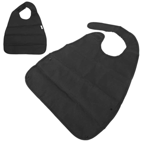 Vuxenhaklappar Vattentätt Mjukt Förkläde Vuxen Poly Haklappar Långt klädskydd för äldre Patient Hälsovårdsverktyg Svart black 1pc