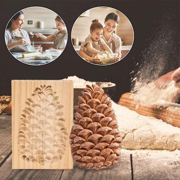 Mould för kakformar i trä pine cones