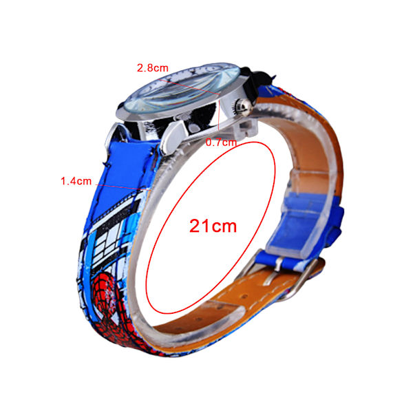 Spiderman Quartz Watch Student Pojkar Flickor Casual Watch Present Blue