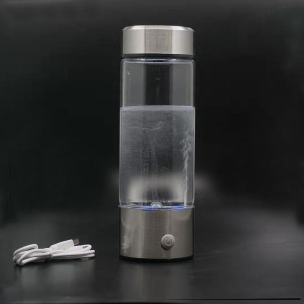Genopladelig bærbar vandflaske silver 430ml