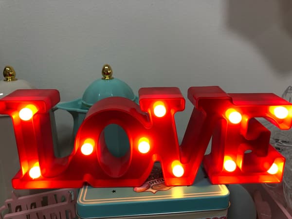 Mors dag-Kærlighed LED-lyset love gold patch 30cm*10cm*4cm