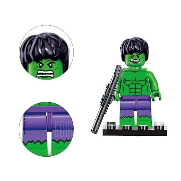 8 kpl Marvel Avengers Super Hero Comic Building Block Figuurit DC Minihahmo Lelu Lahja null none