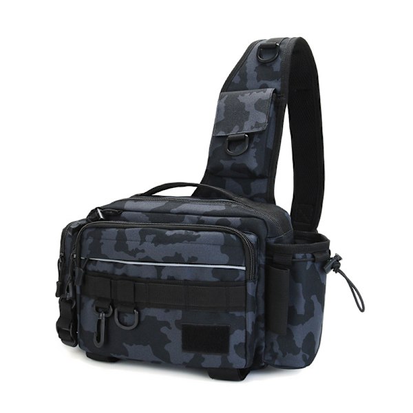 Multifunktionell lutande axelväska för fiske Scorpio Camo