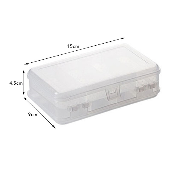 Dobbeltsidet, justerbart rum, smykkeopbevaringsboks white 15*9*4.5cm