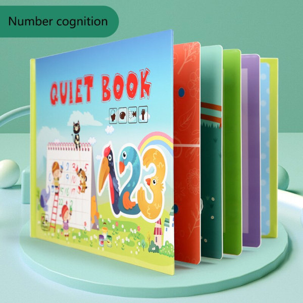 8 stil Djurnummer Kognitiv pedagogisk Toy Sticker Book number