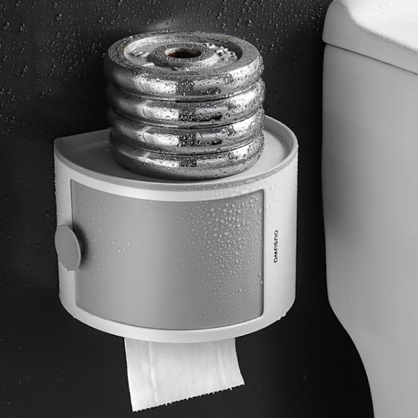 Vægmonteret badeværelsesstativ til opbevaringsstativ gray 2pcs