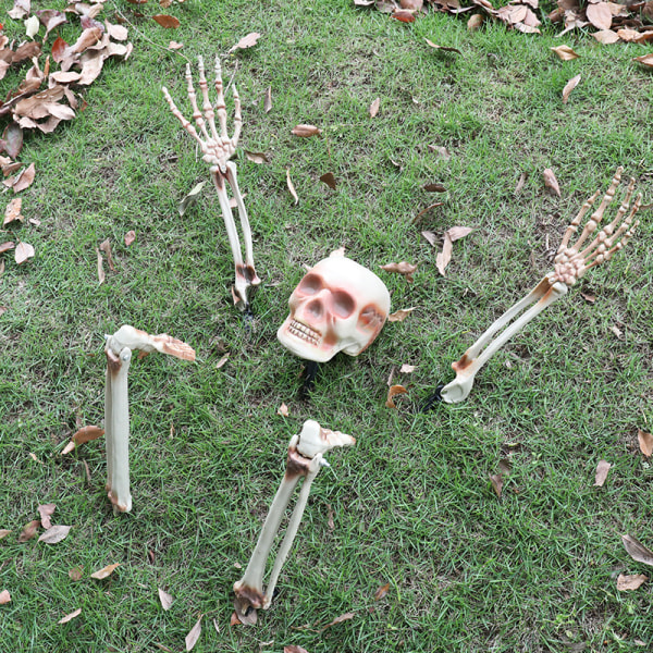 Halloween dekoration skalle Hand Ben Simulering Burial 5 Piece Set