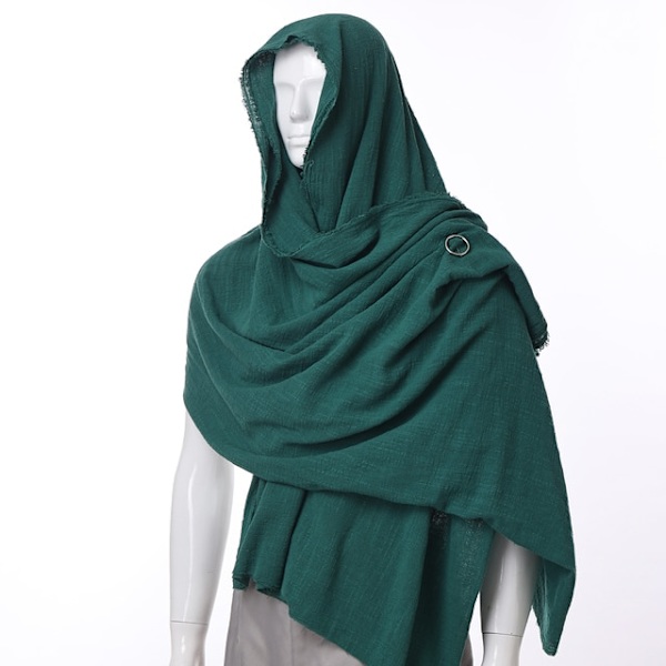 Vintage Pirate Scarf Medeltida Hood Cloak Halloween Cosplay Medeltiden Shoulder Cowl green