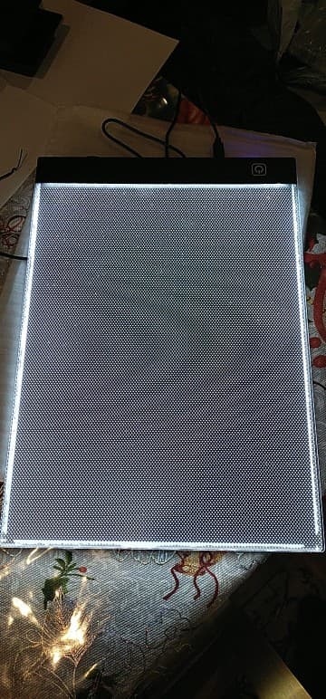 A4 LED-tegnetablet digital grafikblok USB white 33x23.5x0.35cm