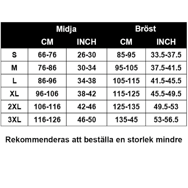 Formande linne för män / Korrigerande - Välj färg!  M Black XL (Svart)