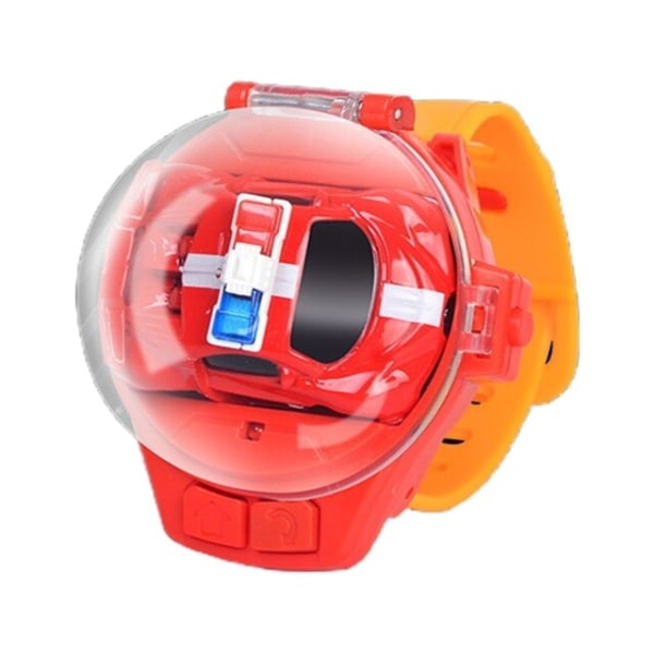 Nyhed Rc Car Toy Watch Mini Watch Bærbar Car Cartoon Shape Usb Charging Watch Car red