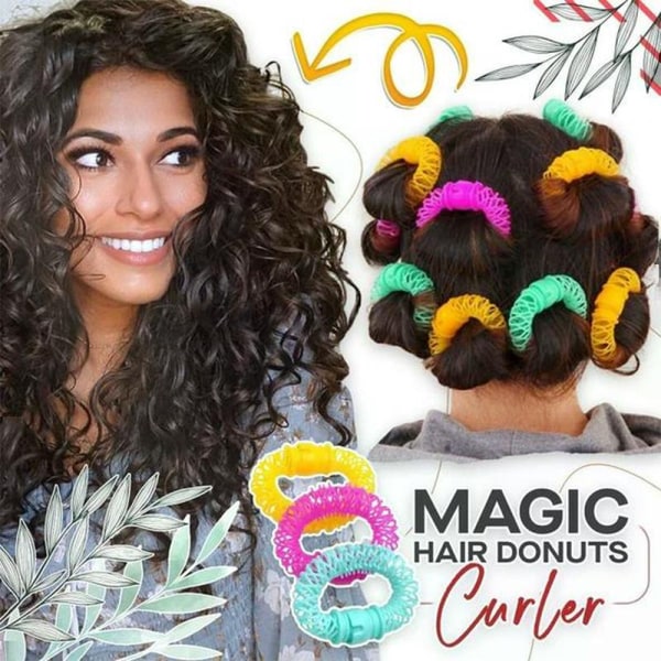 Hiusten kihartaja Hair Donuts Hiusten muotoilu Roller Barber Bendy Curls colorful 8pcs