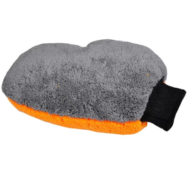 Bilrengöring Duster Handskar Handduk Mjuk Microfiber Chenille orange+gray 25*20cm