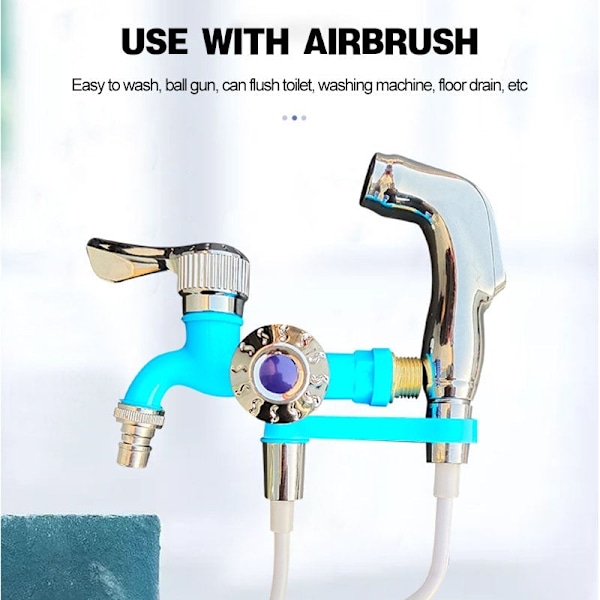 Udendørs Dual-Control vandhane multifunktion blue