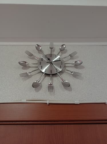 Metallbestick Köksklocka white 32*32*4cm