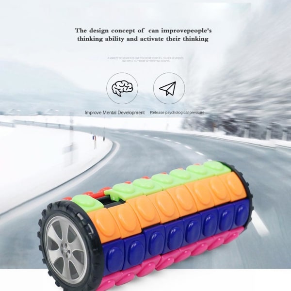 Magic Cube Stress Reliever Tredimensionelt legetøj colorful 3levels