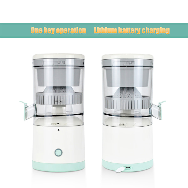 45 W:n kannettava USB ladattava monitoiminen kotitalousmehupuristin light green 500ml