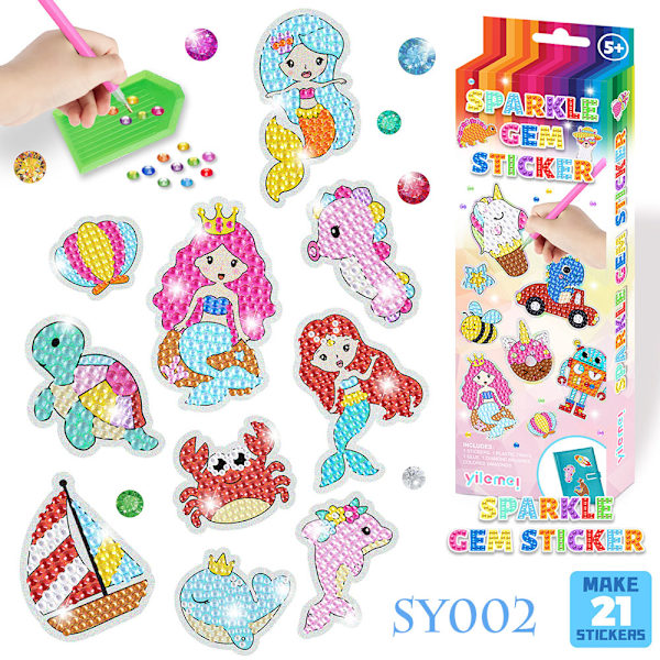 Big Gem Diamond Painting Stickers18-25st DIY Stickers SY003 25pcs