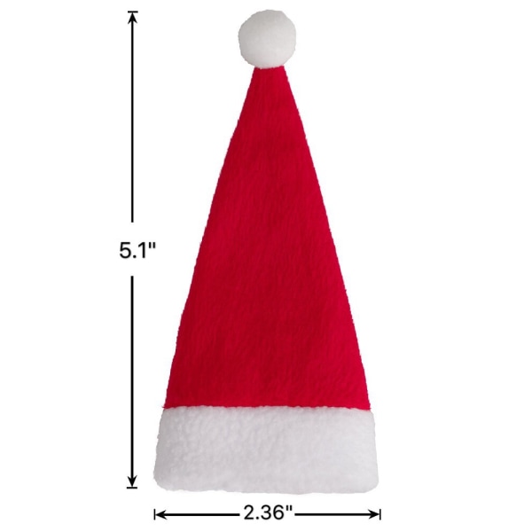 Service Holder Taske Jul Hat Julepynt white+red 10pcs