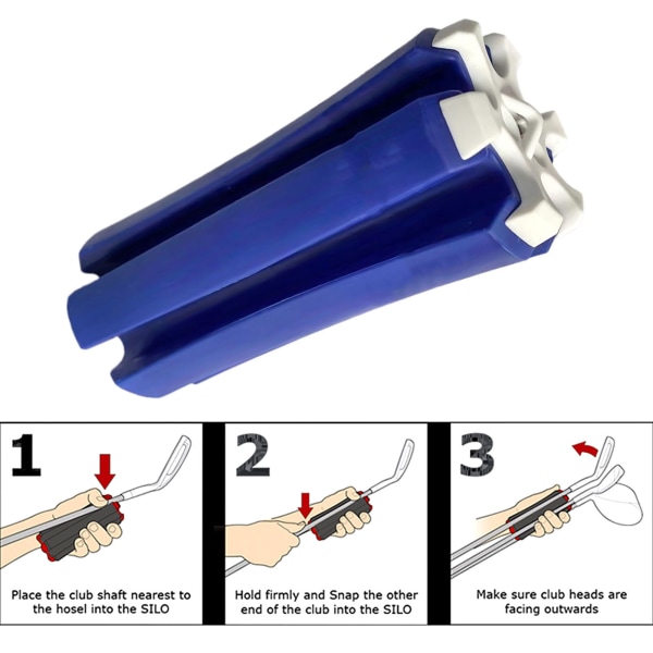 Golf Club Retainer Fix Support Fixed Clip Holder Förvaringsställ black+sky blue 14.5*6CM