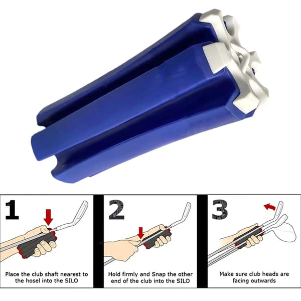 Golfmailan pidike Fix Support Kiinteä pidikkeen säilytysteline black+sky blue 14.5*6CM