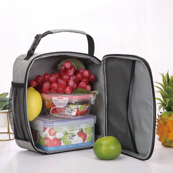 Bærbar isolering Madpakke Thermal Lunch Box Tote Håndtaske winered