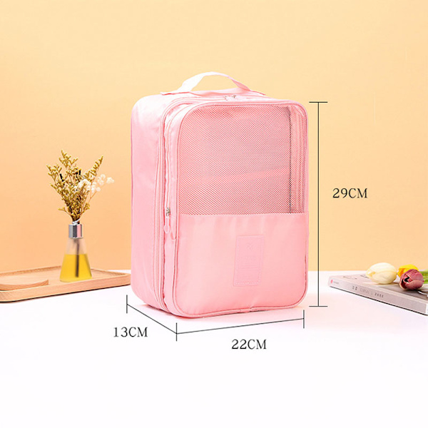 Multifunktion Bærbare Rejsesko Undertøj Tøjtasker pink 22*13*29cm