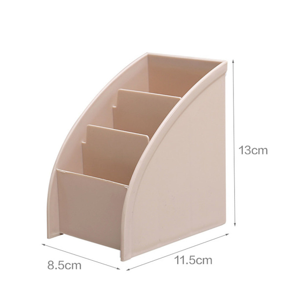 3 Grid TV-fjärrkontrollhållare Tebordsförvaringsbox khaki 8.5*11.5*13cm