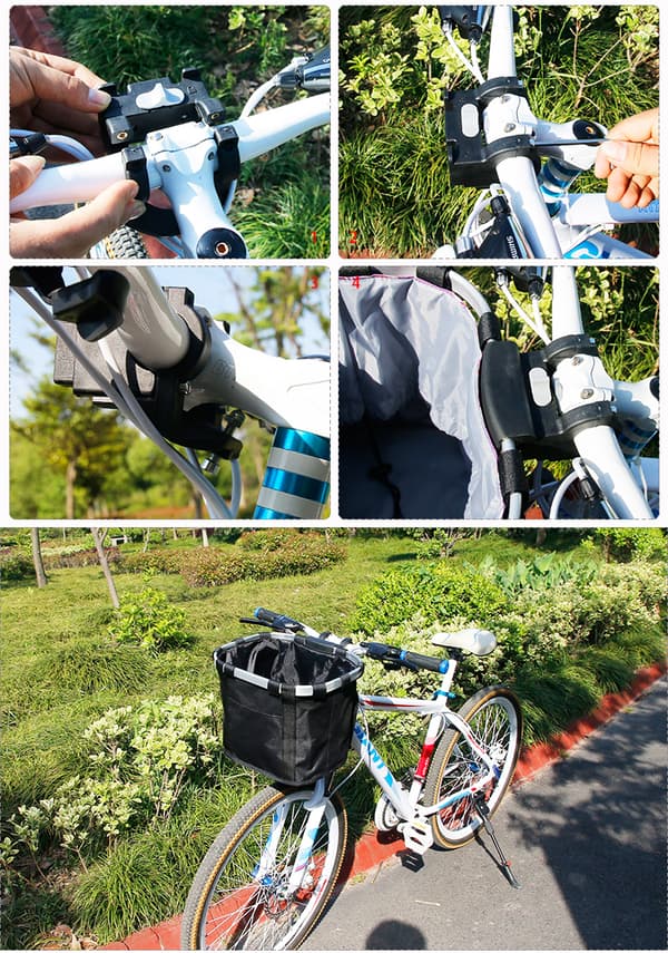 Cykelkorg Främre Bagageväska coffee 28*22*25cm