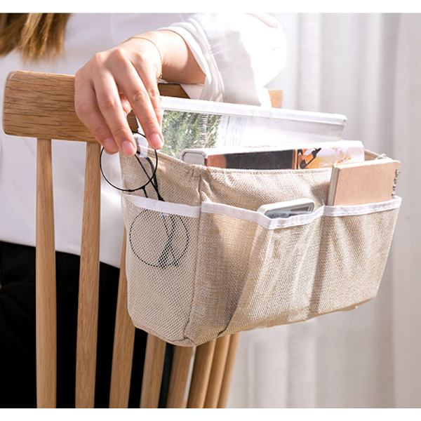 Tvättförvaringskorg för diverse hemcontainer khaki 31x12x17cm