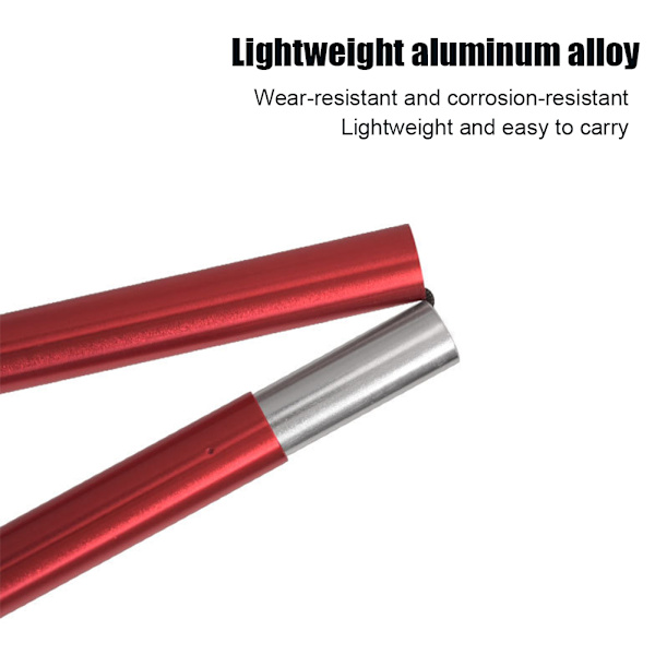 Leirintätarvikkeet Taitettava ulkotelttatanko Rantatanko Red 170CM-2PCS/1Set