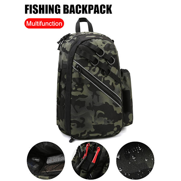 fiskeutrustning ryggsäck vattentät väska tillbehör army green