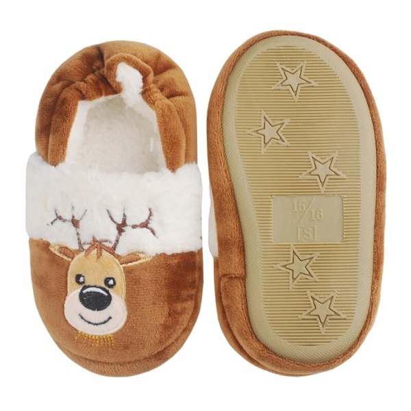 Toddler tossut Talvi Pehmo Lämmin sarjakuva Joulupukki Deer Joululahjat red 11-12 toddler