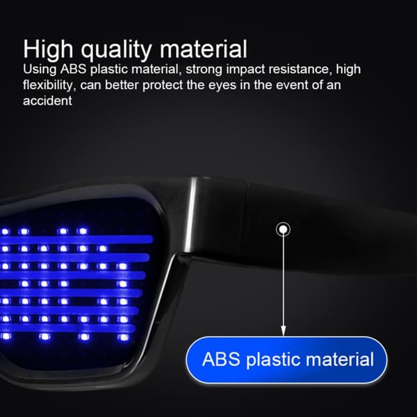 Party Disco Bar Wine Dynamic Blinkande LED-glasögon blue