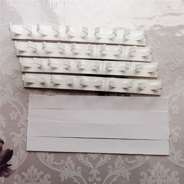 4 lags krydderihylde væghængende krukker Clip kroge white 4 Layers