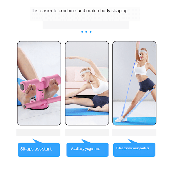 Mage Armar Gym Utövad sit-up utrustning pink single bar