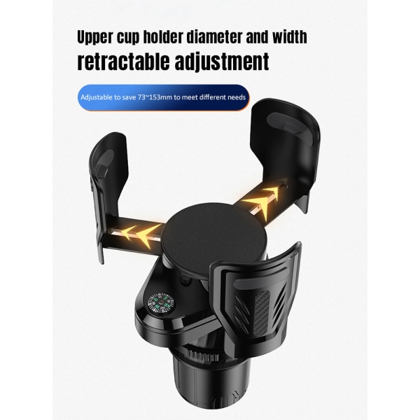 Multifunktionell justerbar bilmugghållare Expander Adapter black