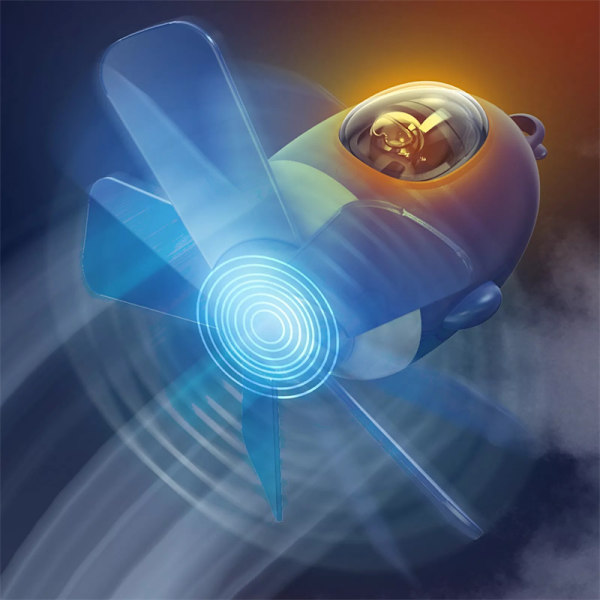 USB lampa takfläktar camping sovrum blue