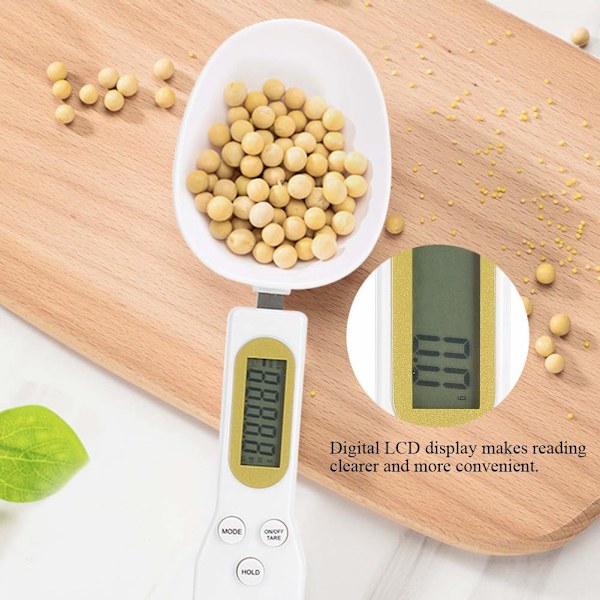 Elektronisk køkkenvægt LCD digital digital måleske yellow 23*5.2cm