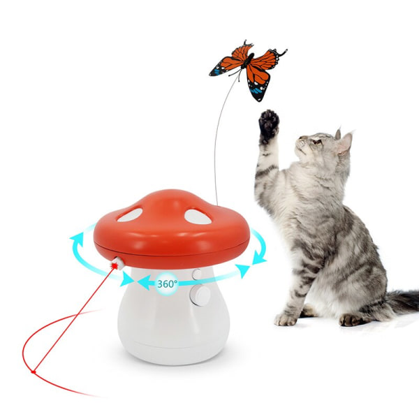 2 i 1 Cat Laser elektrisk spinnsvampleksak 1pc