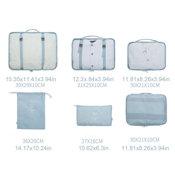 6st/ set Resekläder Organizer 1 set