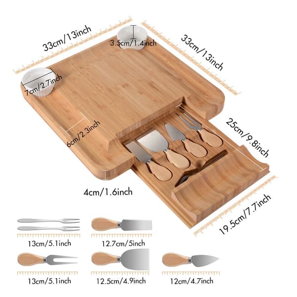 Ostbräda 4 blad Set Verktyg Kökstillbehör med bricka 1pc