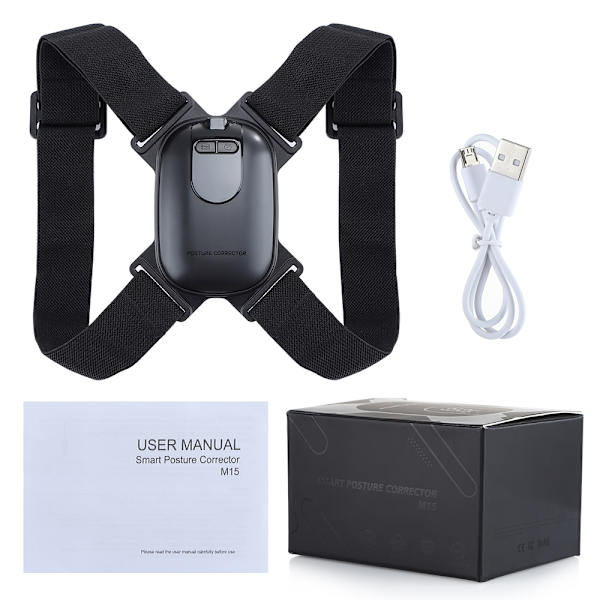 Smart Posture Corrector Osynlig Correction Belt Smart Sensor black 110*80*15mm